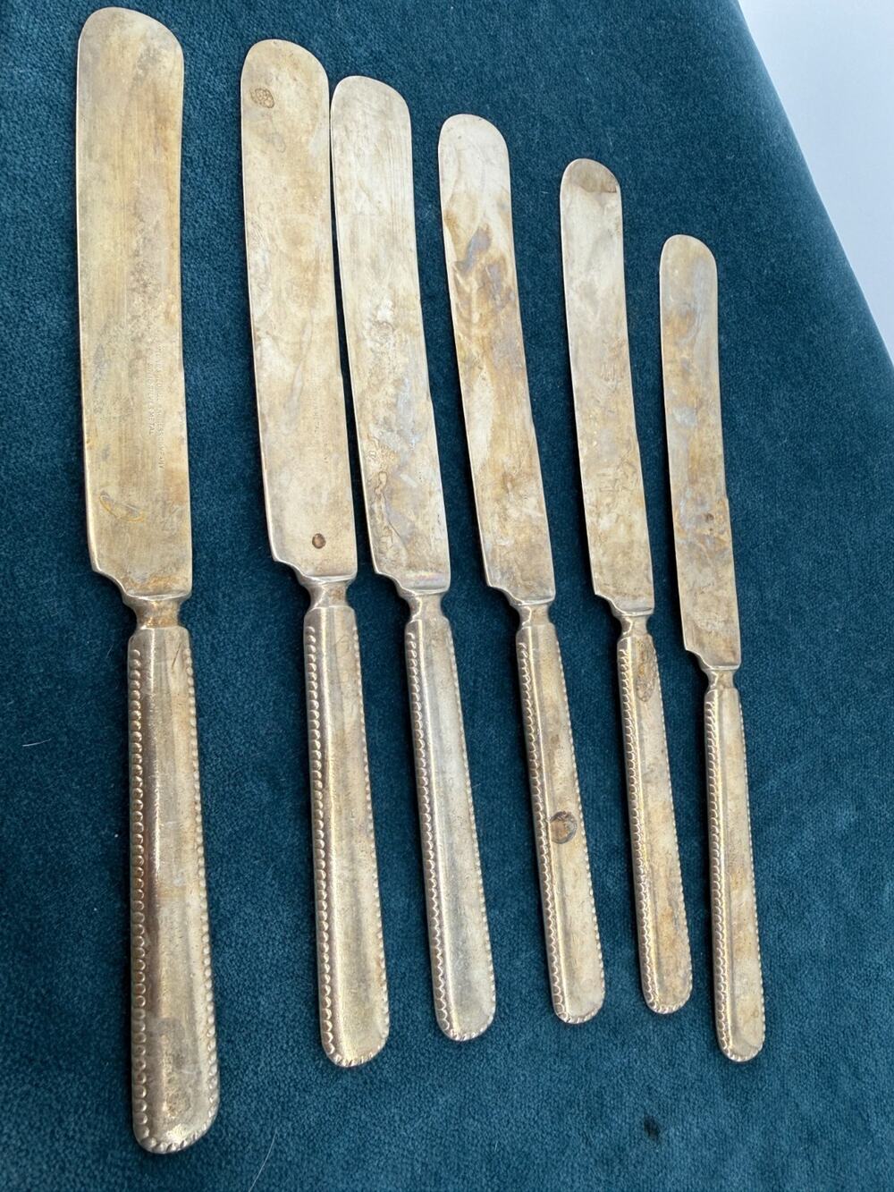 Vintage Rogers Silverplate Dinner Knives Flatware Lot Replacement Rustic Aged